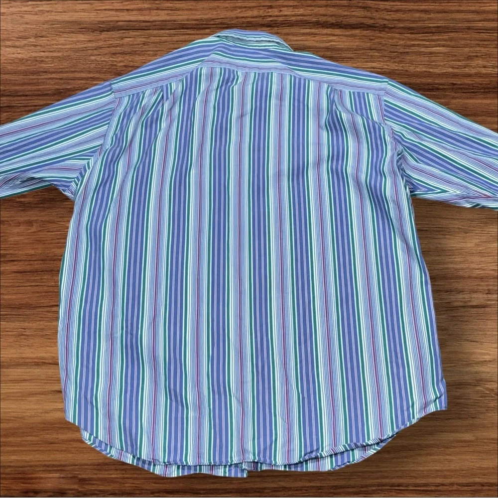 Polo Ralph Lauren‎ Westerton Custom Fit Veritcal Striped Long Sleeve Mens 2XLT